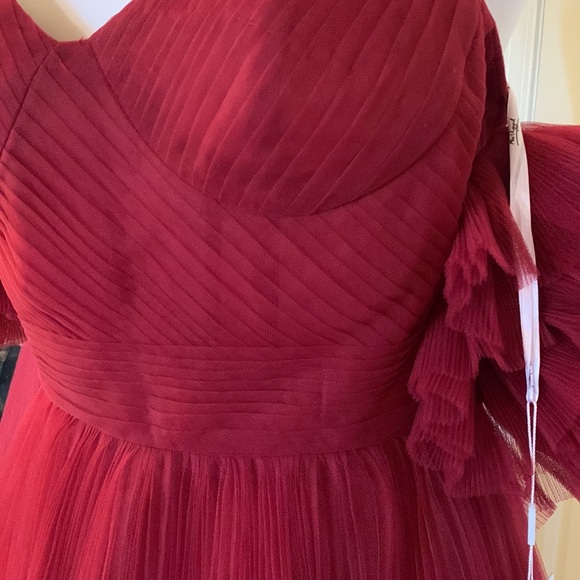 Mac Duggal Off The Shoulder Tulle A Line Gown 20517 - Picture 8 of 16